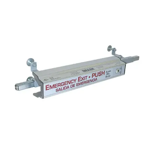 Arm-A-Dor Security Exit Hardware, Satin Aluminum Clear