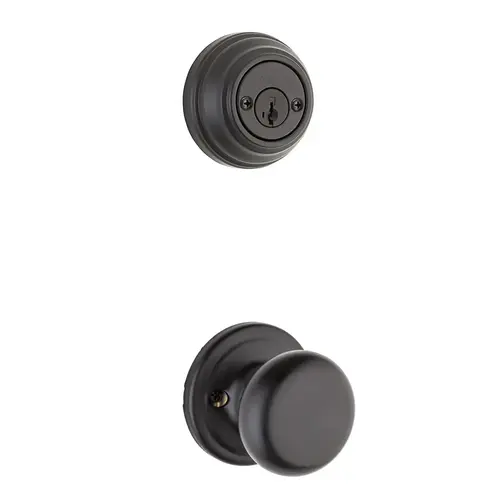 Hancock Knob Interior Double Cylinder Handleset Trim Iron Black Hancock Knob Interior Double Cylinder Handleset Trim Iron Black