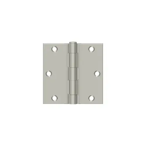 3-1/2" x 3-1/2" Square Corner Hinge Pair Satin Nickel 3-1/2" x 3-1/2" Square Corner Hinge Pair Satin Nickel
