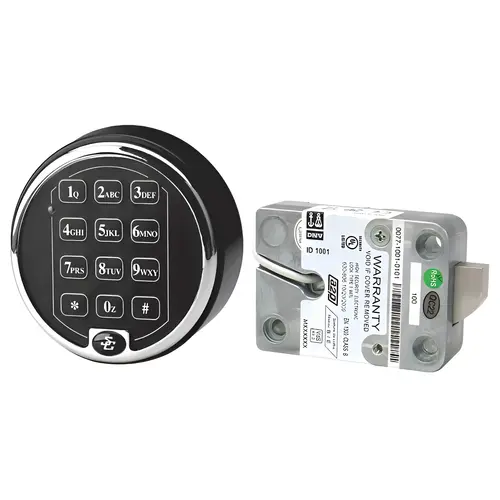 Sargent & Greenleaf 1006-108 Spartan Pivot Bolt Keypad Safe Lock Bright Polished Chrome Spartan Pivot Bolt Keypad Safe Lock Bright Polished Chrome
