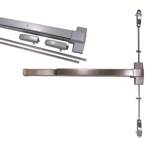 2000V-33 Vertical Rod Device With Hex Key Dogging Satin Stainless Steel