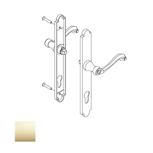 2750C Entrance Double Cylinder Lever Mortise Lock Bright Polished Brass
