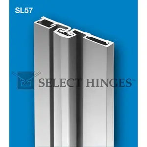 Select Hinges SL57 CL SD 83 CONTINUOUS HINGE, FULL SURFACE STANDARD DUTY, 83 INCHES CLEAR ALUMINUM