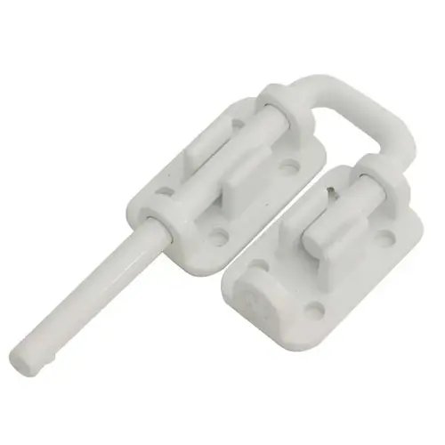 Patio Door Drop-in Security Latch Bolt White Powder Coat