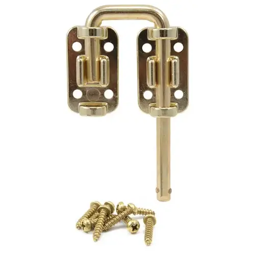 Patio Door Drop-in Security Latch Bolt Brass Plated