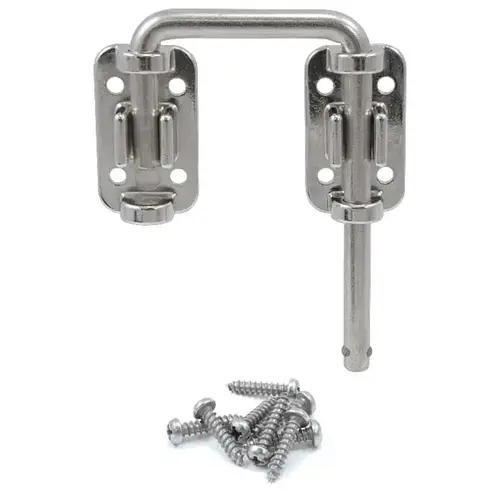 Patio Door Drop-in Security Latch Bolt Nickel Plated