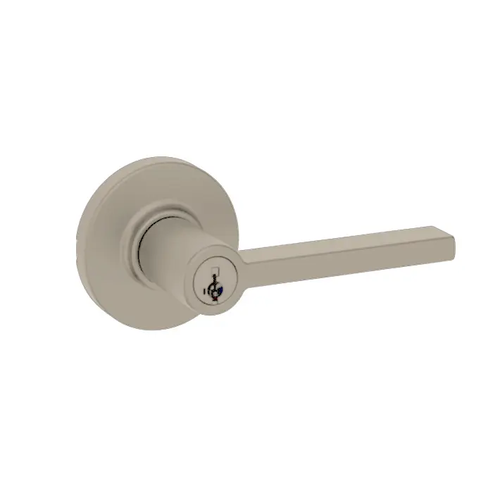 Kwikset Casey Keyed Entry Lever Satin Nickel 405CSL-RDT-15-SMT-6AL-RCS Kwikset Casey Keyed Entry Lever Satin Nickel 405CSL-RDT-15-SMT-6AL-RCS