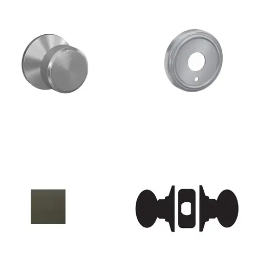 Swanson Knob with Indy Rose Passage and Privacy Lock with 16600 Latch and 10027 Strike Aged Bronze Finish Swanson Knob with Indy Rose Passage and Privacy Lock with 16600 Latch and 10027 Strike Aged Bronze Finish