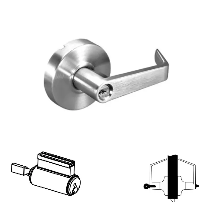 Yale Commercial 4600LN Lever Lock Entry Grade 2 Satin Chrome AU-4607LN-626-2806 Yale Commercial 4600LN Lever Lock Entry Grade 2 Satin Chrome AU-4607LN-626-2806