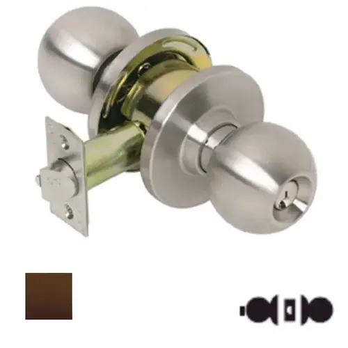 Grade 2 Privacy Knob Lock Oil Rubbed Dark Bronze