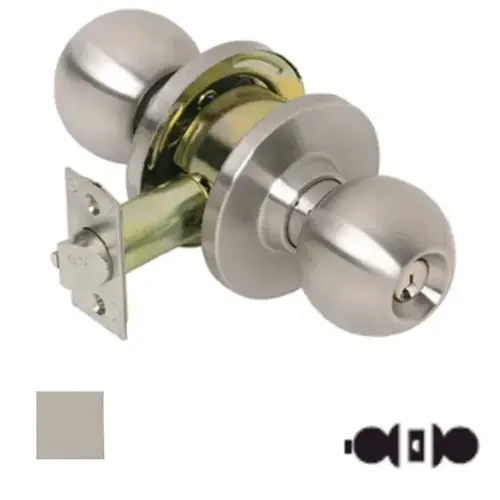 Grade 2 Privacy Knob Lock Satin Stainless Steel Grade 2 Privacy Knob Lock Satin Stainless Steel