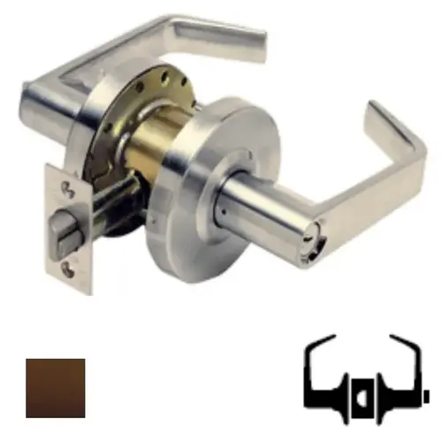 Grade 2 Privacy Lever Latch Oil Rubbed Dark Bronze