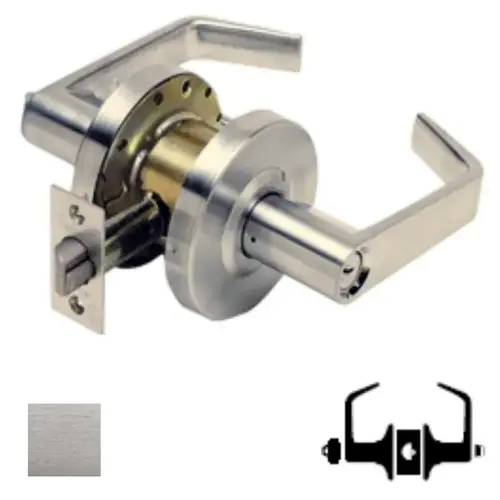 Grade 2 Entry/Office Lever Lock With Clutch Feature Satin Chrome Grade 2 Entry/Office Lever Lock With Clutch Feature Satin Chrome