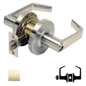PLS L280IC-US3-2-3/4 Grade 2 Storeroom Lever Lock With SFIC Prep Bright Polished Brass