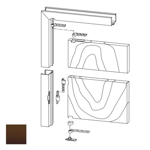 3/4" Offset Lead-Lined Pivot Set, Oil Rubbed Dark Bronze 3/4" Offset Lead-Lined Pivot Set, Oil Rubbed Dark Bronze