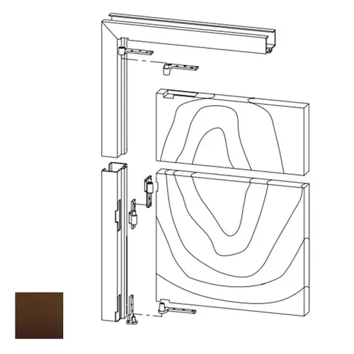 3/4" Offset Side Jamb Pivot Set, Oil Rubbed Dark Bronze 3/4" Offset Side Jamb Pivot Set, Oil Rubbed Dark Bronze