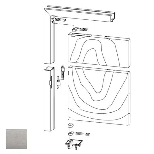 3/4" Offset Lead-Lined Pivot Set, Satin Chrome 3/4" Offset Lead-Lined Pivot Set, Satin Chrome