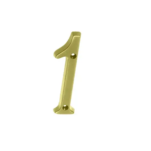 Ives Residential Solid Brass Carded Classic House Number 1 Bright Brass Finish Ives Residential Solid Brass Carded Classic House Number 1 Bright Brass Finish