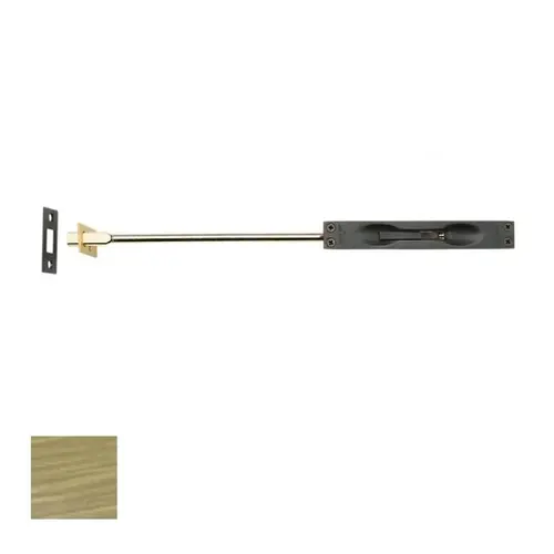 Flush Bolt with 12" Rod Satin Brass & Black Flush Bolt with 12" Rod Satin Brass & Black