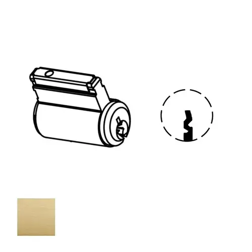 PL5000 Series Fixed Core Padlock Cylinder Satin Brass PL5000 Series Fixed Core Padlock Cylinder Satin Brass