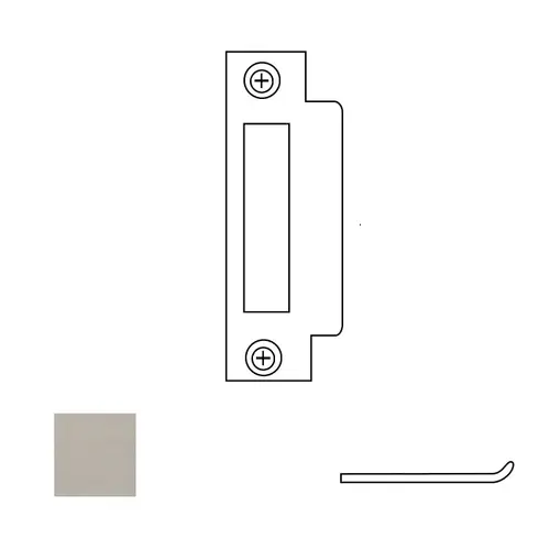 Mortise C-Lip Strike, Satin Stainless Steel Mortise C-Lip Strike, Satin Stainless Steel
