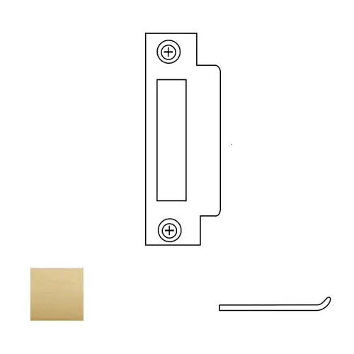 2815 Mortise C-Lip Strike, 1-1/4" Lip Satin Brass 2815 Mortise C-Lip Strike, 1-1/4" Lip Satin Brass