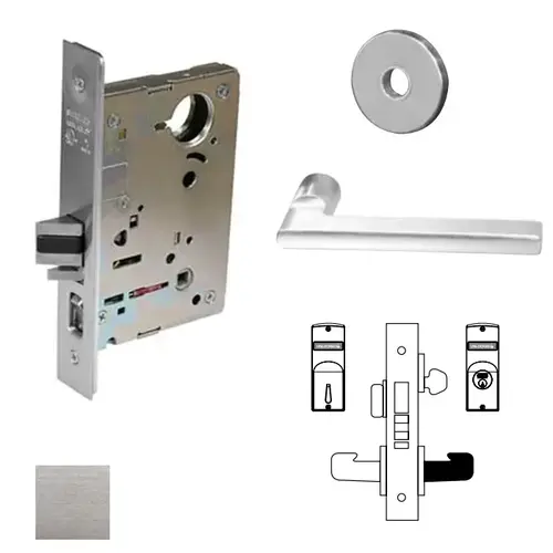 8200 Series 8250 Hotel Guest Lockset Satin Chrome 8200 Series 8250 Hotel Guest Lockset Satin Chrome