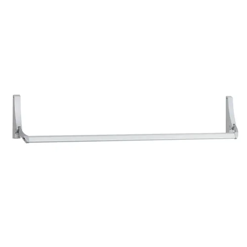 36" Concealed Vertical Rod Crossbar Exit Device with Night Latch Pull Trim with Hold Back Satin Chrome Finish