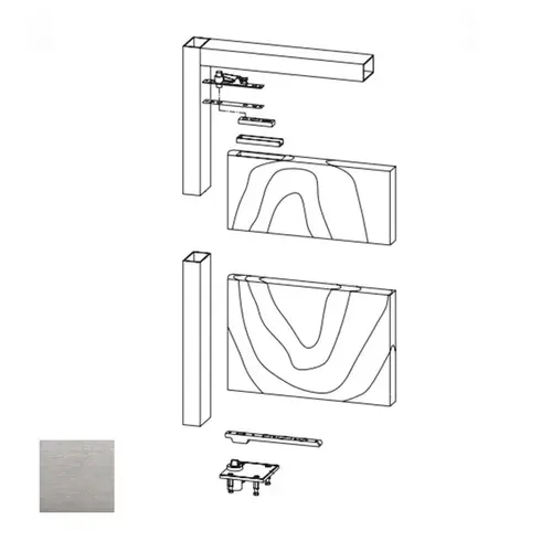 Center Hung Medium Duty Pivot Set, Satin Chrome Center Hung Medium Duty Pivot Set, Satin Chrome