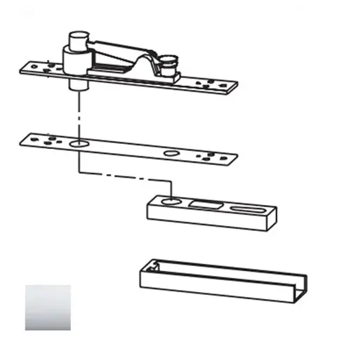 Dorma 8062 Walking Beam Center Hung Complete Top Pivot With Cover Plate Bright Polished Chrome Dorma 8062 Walking Beam Center Hung Complete Top Pivot With Cover Plate Bright Polished Chrome