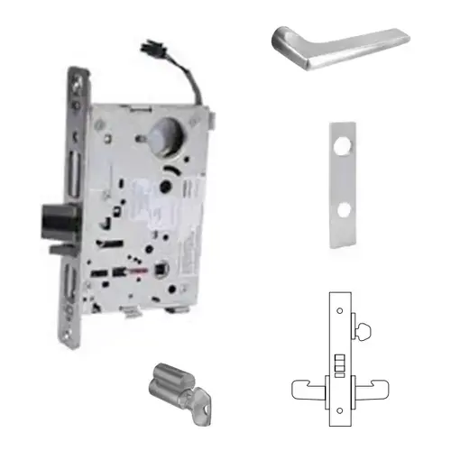 8270-24V Electrified Single Cylinder Mortise Lock Satin Chrome 8270-24V Electrified Single Cylinder Mortise Lock Satin Chrome