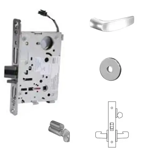 RX-8271-24V Electrified Single Cylinder Mortise Lock Satin Chrome RX-8271-24V Electrified Single Cylinder Mortise Lock Satin Chrome