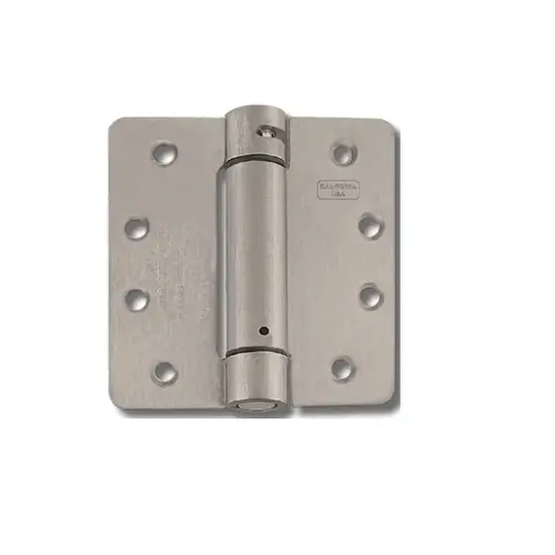 4x4 SPRINGE HINGE 1/4 RADIUS . Satin nickel