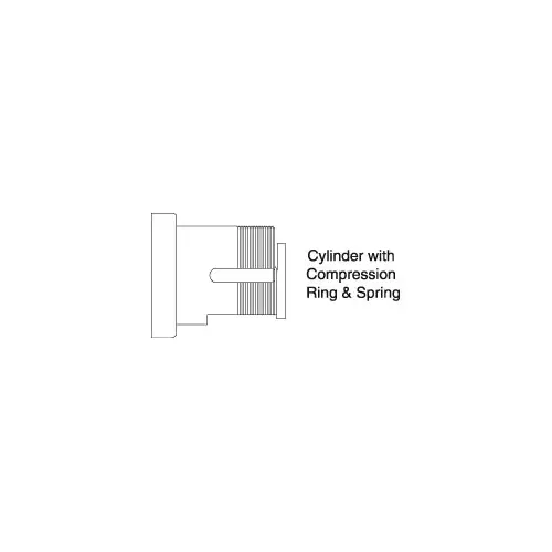 Full Size Interchangeable Mortise Cylinder C Keyway with Compression Ring and Spring and K510-730 Cam Satin Chrome Finish Full Size Interchangeable Mortise Cylinder C Keyway with Compression Ring and Spring and K510-730 Cam Satin Chrome Finish
