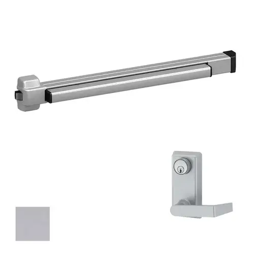 22 Series Rim Fire Exit Device With Trim, Aluminum Painted 22 Series Rim Fire Exit Device With Trim, Aluminum Painted