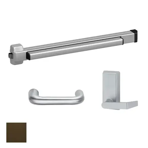 22 Series Rim Exit Device With Trim, Dark Bronze Painted 22 Series Rim Exit Device With Trim, Dark Bronze Painted