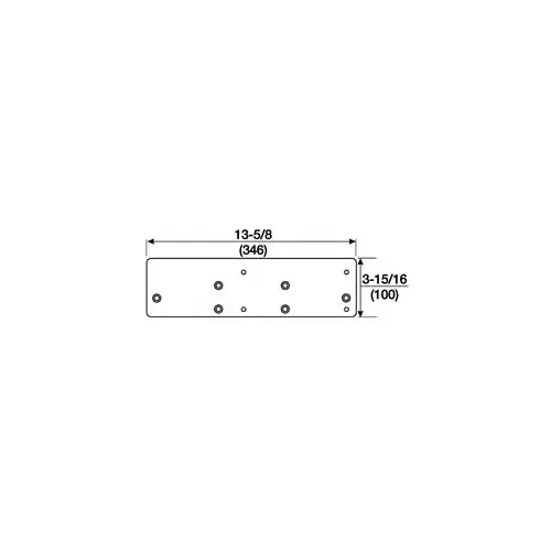 Narrow Frame Drop Plate for 7500 Series Closers, BSP Black Suede Powder Coat Narrow Frame Drop Plate for 7500 Series Closers, BSP Black Suede Powder Coat