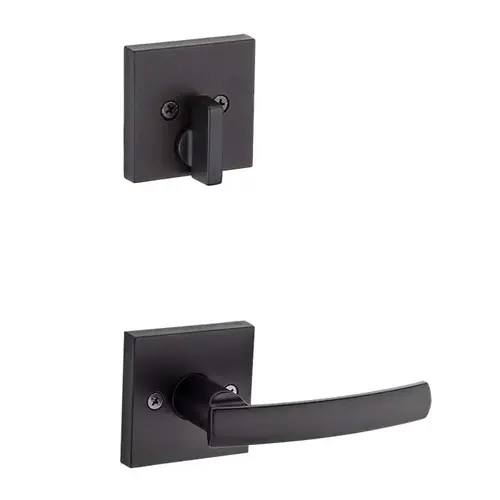Sydney Lever Interior Single Cylinder Handleset Trim Iron Black Sydney Lever Interior Single Cylinder Handleset Trim Iron Black