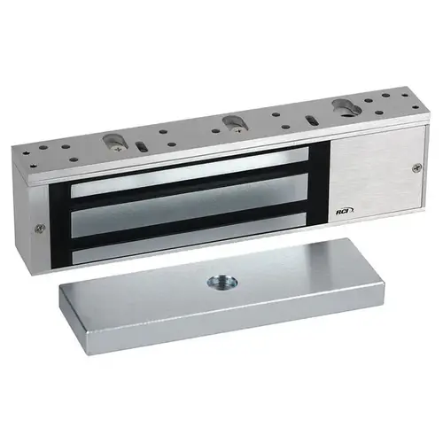 DE Magnetic Lock, 12-24 VDC, Built-in Sounder Brushed Anodized Aluminum DE Magnetic Lock, 12-24 VDC, Built-in Sounder Brushed Anodized Aluminum