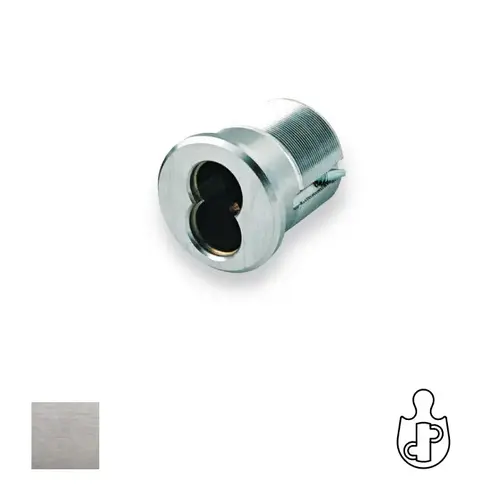 7 Pin Small Format Best Interchangeable Core Mortise Cylinder Housing with Schlage L Cam Satin Chrome Finish