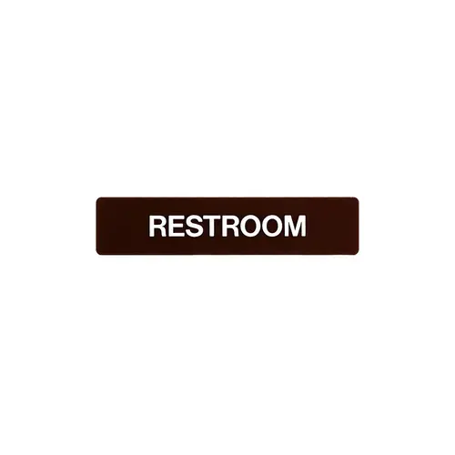 1-3/4 x 8 Restroom Sign With Braille 1-3/4 x 8 Restroom Sign With Braille