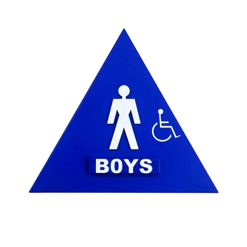 12 x 12 Boys Door Sign With Handicapped Symbol 12 x 12 Boys Door Sign With Handicapped Symbol