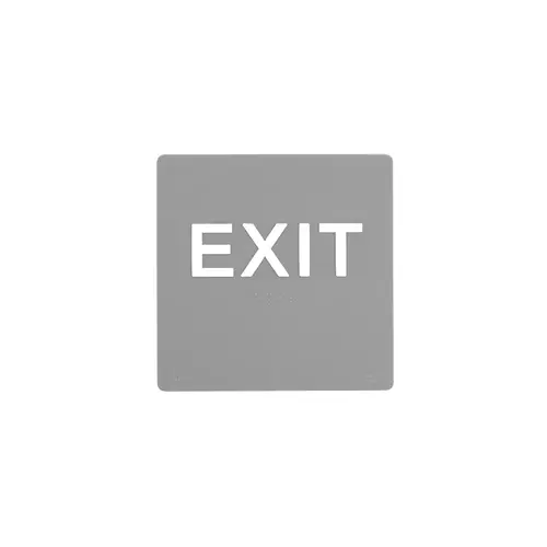 6 x 6 Exit Text 1/8" Acrylic With Braille