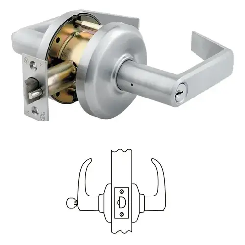 QCL270 Series Storeroom Lock, Satin Chrome QCL270 Series Storeroom Lock, Satin Chrome