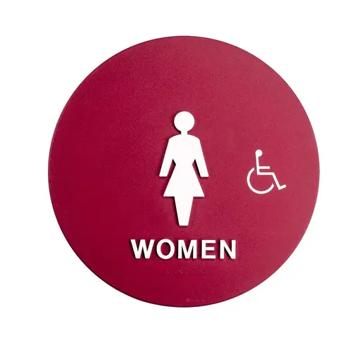 12 x 12 Women Door Sign With Handicapped Symbol 12 x 12 Women Door Sign With Handicapped Symbol