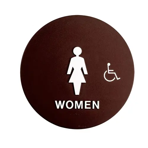 12 x 12 Women Door Sign With Raised Handicapped Symbol 12 x 12 Women Door Sign With Raised Handicapped Symbol