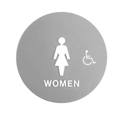 12 x 12 Women Door Sign With Handicapped Symbol 12 x 12 Women Door Sign With Handicapped Symbol