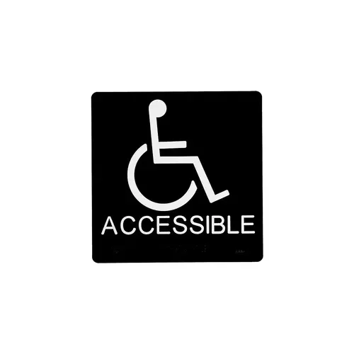 6 x 6 Handicapped Accessible Symbol With Braille