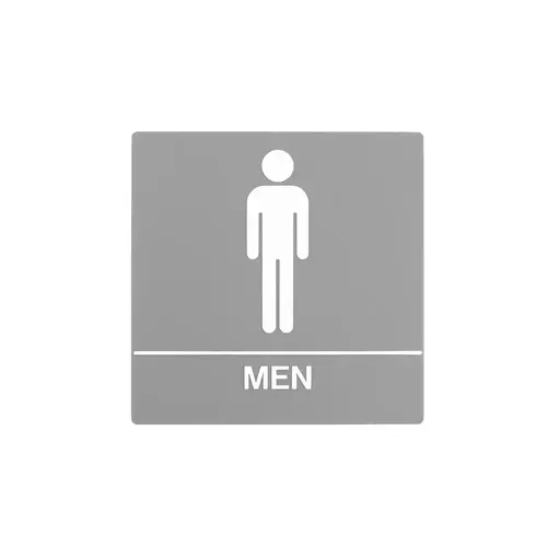 8 x 8 Men Door Sign With Braille 8 x 8 Men Door Sign With Braille