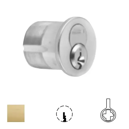 1080 Series IC Mortise Cylinder Satin Brass 1080 Series IC Mortise Cylinder Satin Brass
